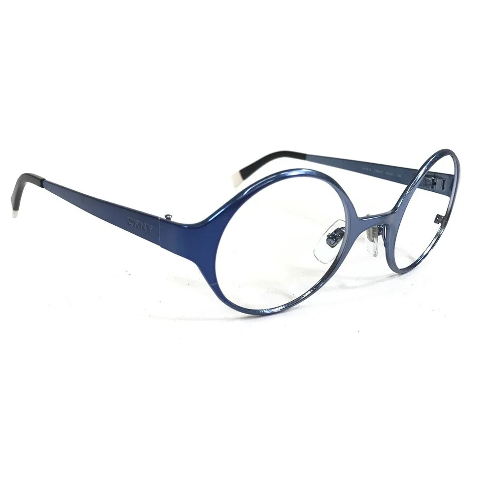 DKNY Eyeglasses Frames DY5019 1094/87 Shiny Blue Round Full Rim 43-23-135